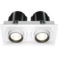 Maytoni Hidden LED Einbaustrahler 20W - Schwenkbar , Weiß , 2-flammig