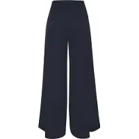LASCANA Culotte , Damen, Gr. 40/42, N-Gr, blau (marine), Obermaterial: 93% Polyester, 7% Elasthan, Basic, Hosen Culotte, mit gerundetem Beinsaum in weich fließender Qualität
