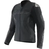 Dainese Racing 5 Damen Schwarz Motorrad Lederjacke Größe 44