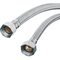 Invena Flexibler Stahlgeflechtschlauch 3/8"x3/8", Länge 50 cm