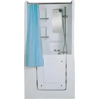 Xl Moebel Gmbh Duschbadewanne Sitzbadewanne Kombinierte Badewanne mit Dusche 100x78 cm