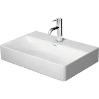 Duravit Möbelwaschtisch Compact DuraSquare 60x40cm, o. ÜL, m HLB, 1 Hahnloch, weiß