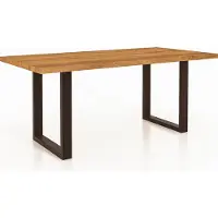 Byoak Esstisch STEEL 90 x 200 aus Massivholz, Wildeiche Naturgeölt