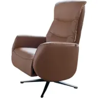 KAWOLA Sessel SARI Relaxsessel drehbar Leder braun