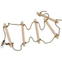 4IQ Strickleiter mit Holzsprossen 1,95m