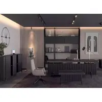 Xl Moebel Gmbh Designer Büromöbel SChreibtisch Sideboard Schwarze Arbeitszimmermöbel