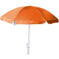 Linder Exclusiv GmbH Nylon Sonnenschirm Ø 1,8 m Garten Balkon Strand Schirm UV20+ knickbar orange