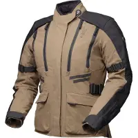 Modeka Lucano wasserdichte Damen Motorrad Textiljacke, khaki/schwarz, 42