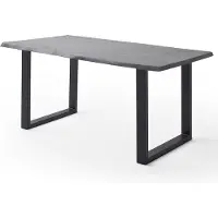 Lomadox Esszimmer Tisch 200x100 cm, Akazie massiv, grau sandgestrahlt - COSENZA-06