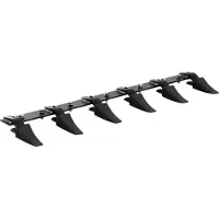 Vevor Schaufelzahnstange, 120 cm, Hochleistungs-Traktorschaufel, 6-Zahn-Schiene für Lader, Traktor, Kompaktlader, 2000 kg Tragkraft, Anschraubdesign, für effiziente Bodenausgrabung und Schaufelschutz