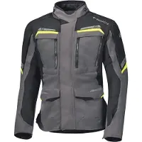 Held Lonborg Top Motorrad Textiljacke, dunkelgrau/schwarz/neon-gelb, 4XL