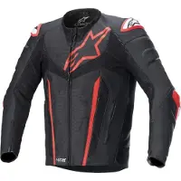 Alpinestars Fusion Motorrad Lederjacke Farbe: Schwarz/Rot, Grösse: 50