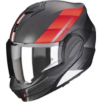 Scorpion Exo-Tech Evo Genus Carbon Klapphelm (Black Matt/Red,M (57/58))
