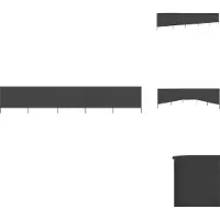 vidaXL 5-teiliges Windschutzgewebe 600 x 160 cm Anthrazit - Sonnenschirme & Sonnenschutze