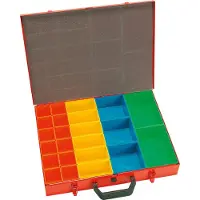 HM Müllner Hm Sortimentskoffer mit 23 Boxen 440x330x66 Mm, Stahlblech