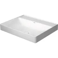 Duravit Aufsatzwaschtisch geschli. DuraSquare 60x47cm, o. ÜL, m HLB, o. Hahnloch, weiß