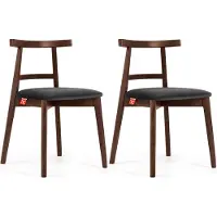 Konsimo Esstischstühle 2 St "LILIO", Graphit, Buchenholz, Vintage, 47x76,5x45cm