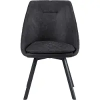 Trisens Essstuhl Esszimmerstuhl Designstühle Kunstlederbezug in Antik Optik Küchenstuhl , Farbe:Schwarz;Menge:1 St.