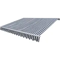 Syfax Gelenkarmmarkise Handbetrieben 300 cm Blau/Weiß