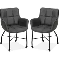 MX Sofa Esszimmerstuhl Maud - Anthrazit (2er-Set)