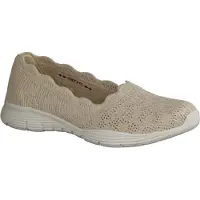 SKECHERS Seager 158867-NAT Ballerina, Damen, Slip On, Textil, Beige, Vegan - Damenschuhe Slipper / Trotteur, Beige