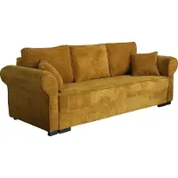 Mirjan 24 Schlafsofa Olimpia Cord, Couch mit Schlaffunktion und Bettkasten, Freistehendes 3 Sitzer Aufklappbar Sofa (Farbe: Poso 01)