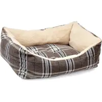 Aumuller Plüschsofa Schottland Braun, 110 cm - kuscheliges Hundesofa