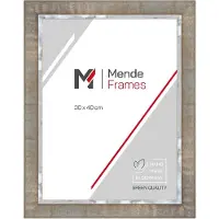 MendeFrames Bilderrahmen Holz raue Oberfläche 30x40 cm taupe H670 Museumsglas