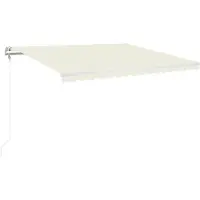 Syfax Elektrische Markise mit LED und Sensor 4 x 3,5 m Creme