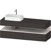 Duravit Waschtischunterschrank Qatego 160x55x60cm, w m/Gr m, Pl, B l, Nischenb
