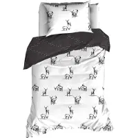 De Witte Lietaer Bettbezug Baumwollflanell, Antilope - 140 x 200/220 + 60 x 70 cm