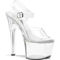Pleaser TREASURE-708 Damen Sandale von , Transparent EU 38, US 8