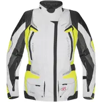 Germot Allround wasserdichte Motorrad Textiljacke, schwarz/grau/fluo-gelb, L