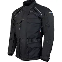 Roleff RO780 Motorradjacke – Schwarz, wasserdicht, atmungsaktiv & mit Protektoren Größe: S,