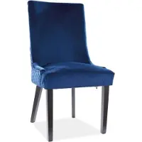 Feldmann-Wohnen Esszimmerstuhl Küchenstuhl Set Leon marineblau 2er Set