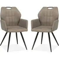 MX Sofa Esszimmerstuhl Puck - Clay (2er-Set)