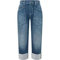MAC Boyfriend-Jeans "BAGGY", Damen, Gr. 36, N-Gr, blau (mid blau commercial authe), Denim/Jeans, Obermaterial: 99% Baumwolle, 1% Elasthan, Jeans Boyfriend-Jeans