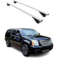 Omtec Dachträger Gepäckträger für GMC Yukon 2006-2015 Grundträger Metall Silber 2tlg
