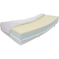 Dibapur VISCO Life XXL: Orthopädische (180x200cm) Kaltschaummatratze x ca.23,5 cm Kern mit gesteppten Doppeltuchbezug ca. 24.5/25 cm cm (Hohes Raumgewicht)