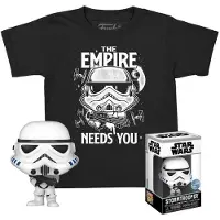 Funko POP! FK63521L - Star Wars Pocket POP! Tee Vinyl Figur T-Shirt Set Stormtrooper (KD) Größe L