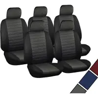 Woltu Sitzbezüge Auto Einzelsitzbezug universal Größe, 5er Set, schwarz/grau