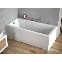 Roe furniture Badewanne Rechteck Wanne Acrylwanne 130x80 Modern mit Gehäuse