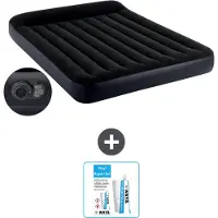 Intex Luftbett - 2 Personen - 152 x 203 x 25 cm - Blau - Inklusive Pumpe - Reperaturset