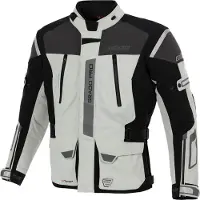 Büse Grado Pro wasserdichte Damen Motorrad Textiljacke, hellgrau/schwarz, 46