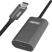 UNITEK U305A, 5 m, USB C, USB C, USB 3.2 Gen 1 (3.1 Gen 1), 5 Gbit/s, Grau