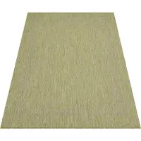 Ayyildiz Hali Outdoor Teppich Wetterfest 200x290 Rechteck Grün für Camping Garten oder innen Unicolor - Einfarbig