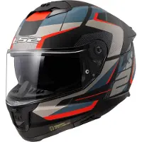 LS2 Helmets LS2 FF808 Stream II Road Helm, blau/orange/schwarz, XL (61/62)