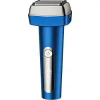 Zelurxx Elektrischer Rasierer Herren 5-Kopf Folienrasierer nass/trocken, LED Display, USB-C, Bart- & Präzisionstrimmer, wasserdicht, Reise-Locks, Blau
