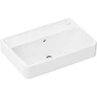 Hansgrohe Xanuia Q Waschtisch Compact 550/370 ohne Hahnloch mit Überlauf, SmartClean, Weiß