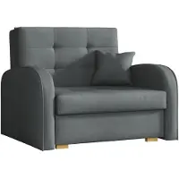 Mirjan 24 Schlafsofa Viva Gold I, einsitzer Polstersofa mit Bettkasten und Schlaffunktion, Stilvoll Couch (Kronos 22)